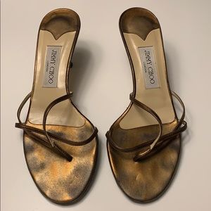Jimmy Choo short gold heel